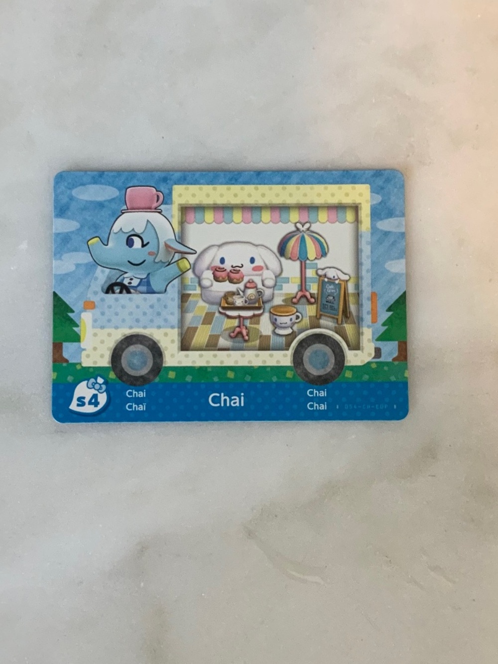 s4 Sanrio collaboration Animal Crossing Welcome Amiibo Card Chai mint unscanned